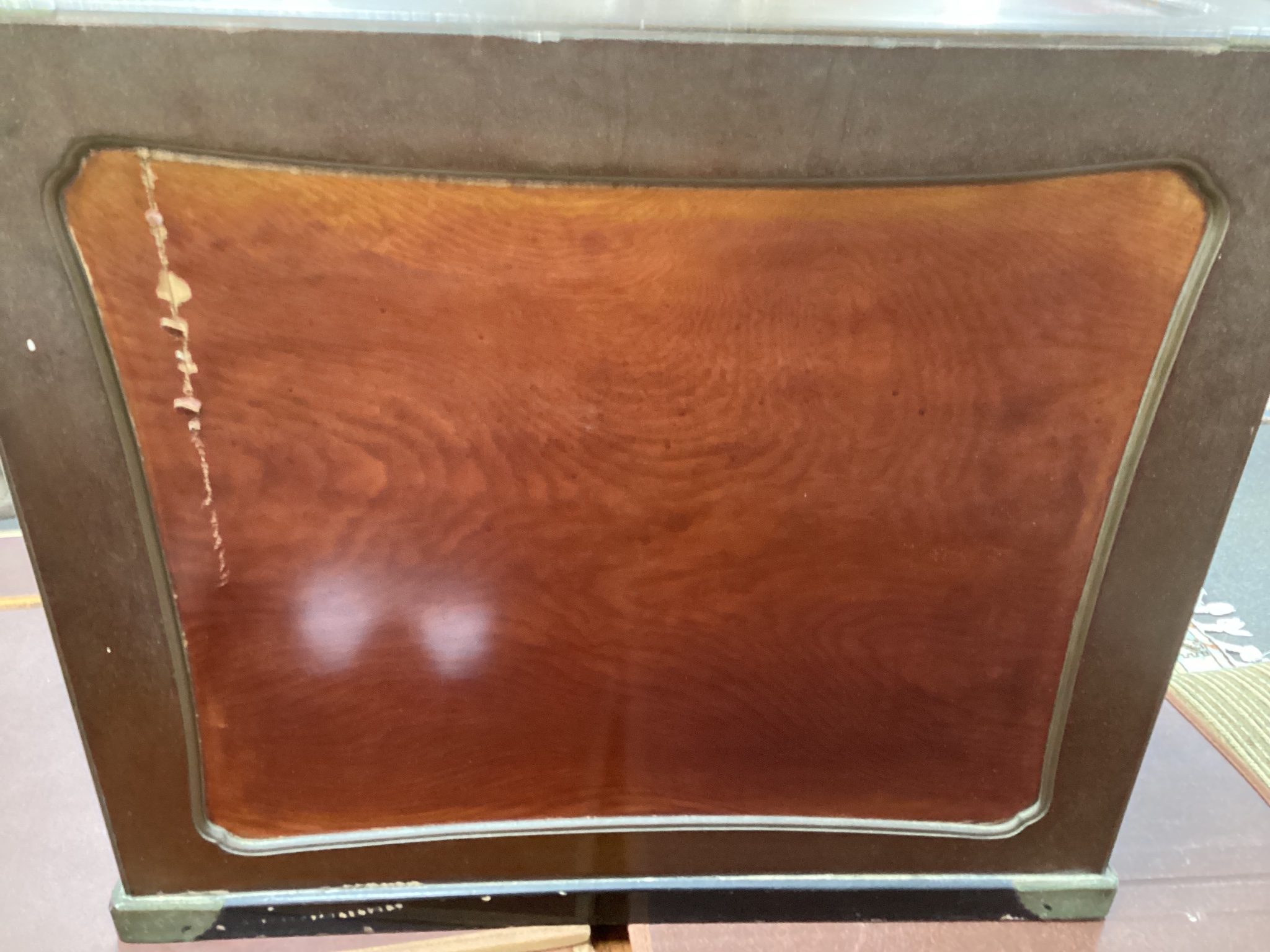 A Japanese Meiji period lacquer table cabinet, width 54cms, depth 32cms, height 48cms.